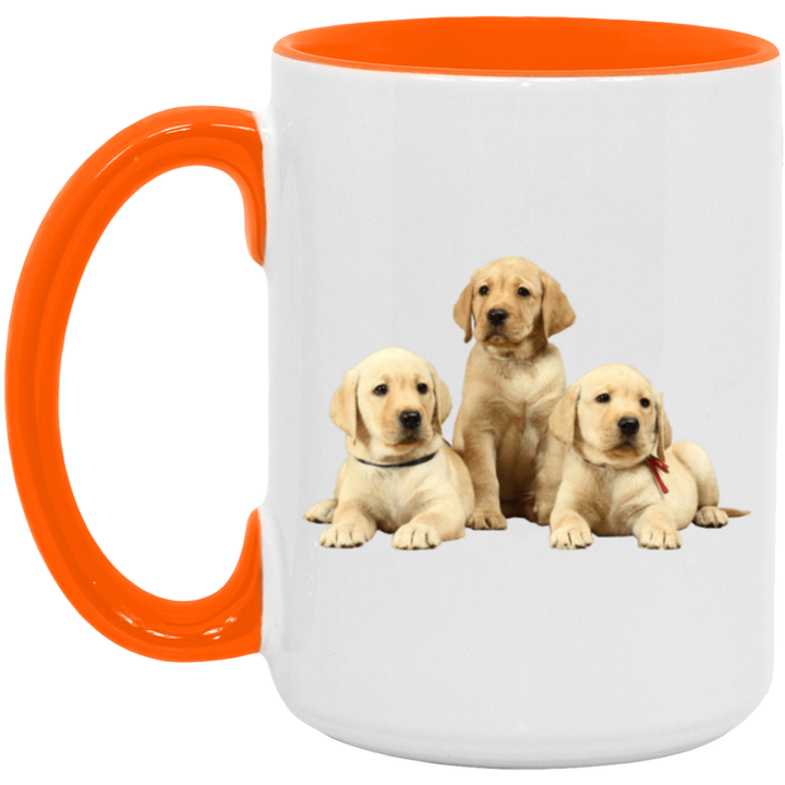 YELLOW LAB PUPS 1 AM15OZ 15oz. Accent Mug