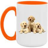 YELLOW LAB PUPS 1 AM15OZ 15oz. Accent Mug