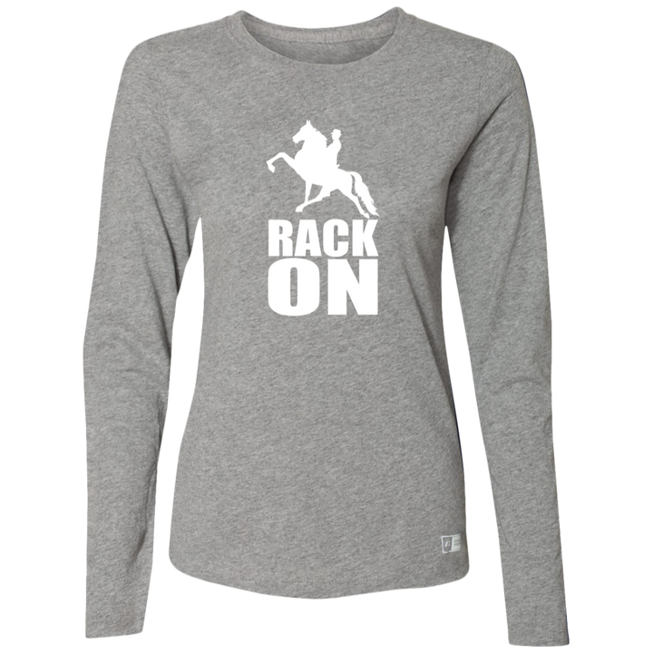 RACK ON RACKING (WHITE ART) 64LTTX Ladies’ Essential Dri-Power Long Sleeve Tee