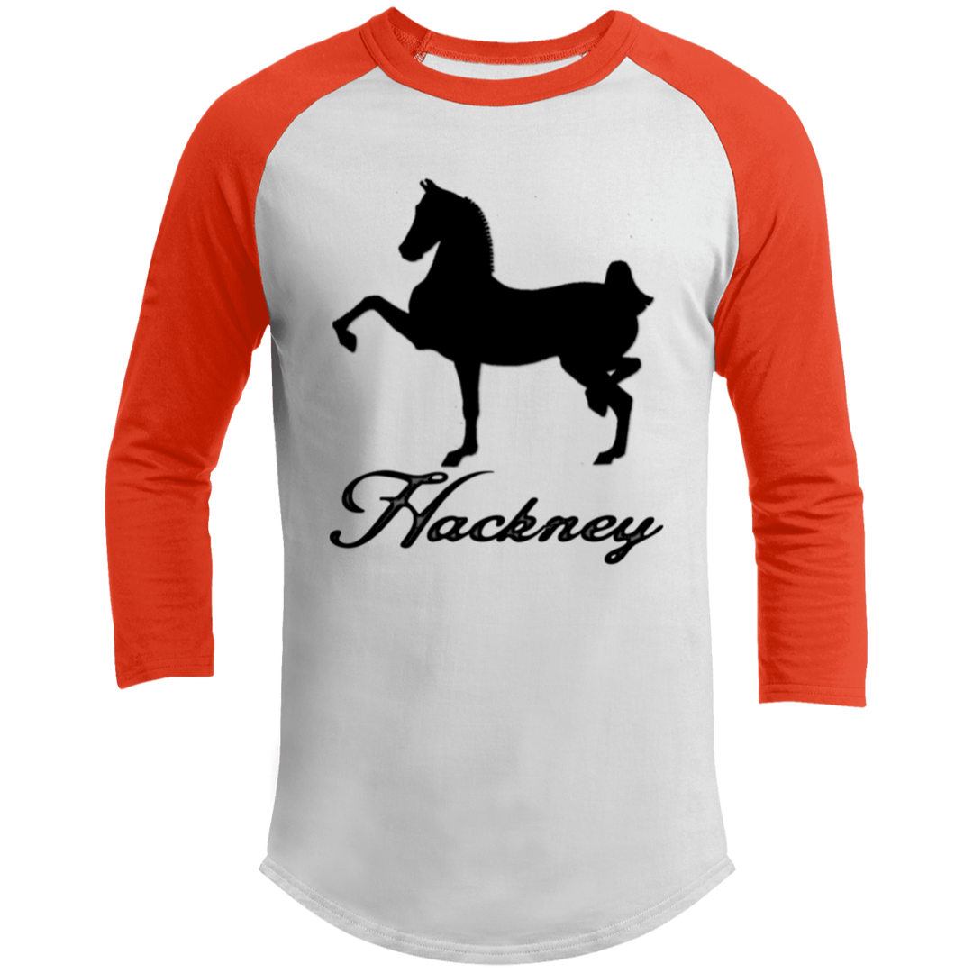 HACKNEY DESIGN 1 (black) 4HORSE T200 3/4 Raglan Sleeve Shirt