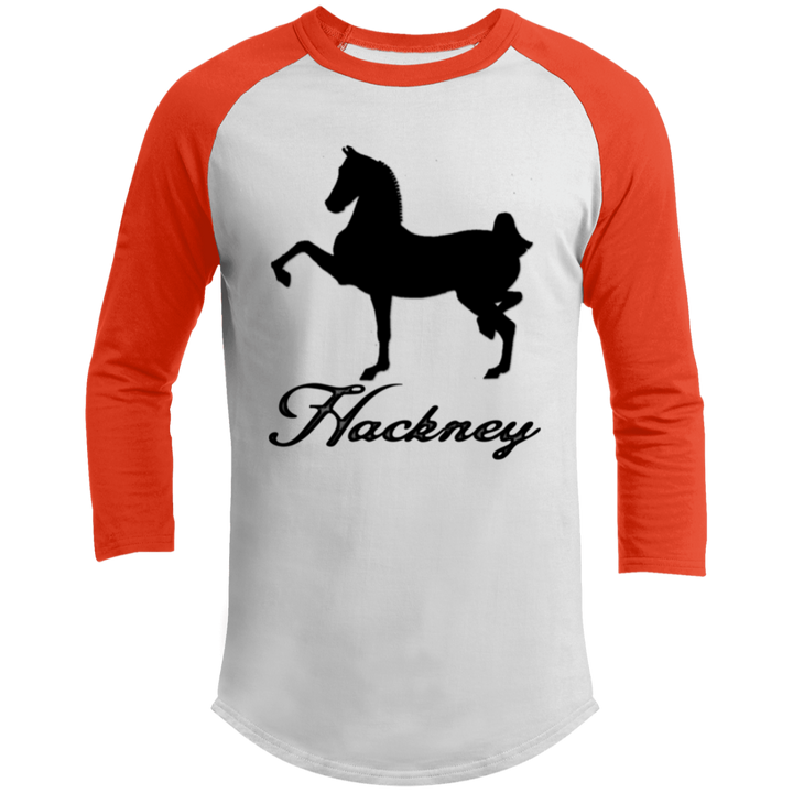 HACKNEY DESIGN 1 (black) 4HORSE T200 3/4 Raglan Sleeve Shirt