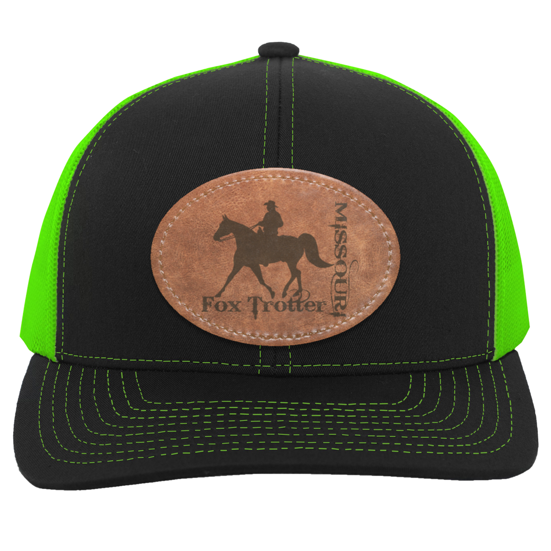 MISSOURI FOX TROTTER ON LEATHER 104C Trucker Snap Back - Patch