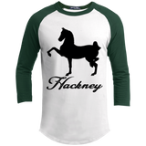 HACKNEY DESIGN 1 (black) 4HORSE YT200 Youth 3/4 Raglan Sleeve Shirt