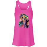 EQUINE ABSTRACT 1 4HORSE B8800 Flowy Racerback Tank