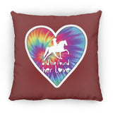 SHE FOUND HER LOVE TWH PLEASURE HEART ZP18 Large Square Pillow