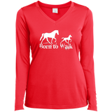 BORN TO WALK LST353LS Ladies’ Long Sleeve Performance V-Neck Tee