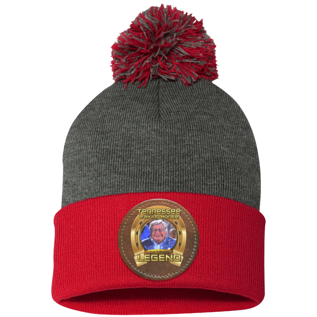 JACK HEFFINGTON (Legends Series) HAT SP15 Pom Pom Knit Cap - Patch