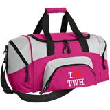 I LOVE TWH WHITE BG99 Colorblock Sport Duffel