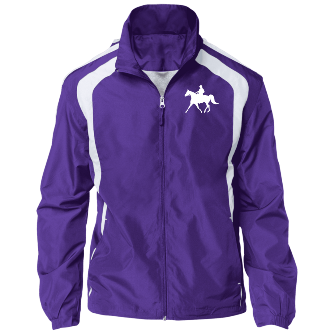 Missouri Fox Trotter WITH MALE RIDER WHITE JST60 Jersey-Lined Raglan Jacket