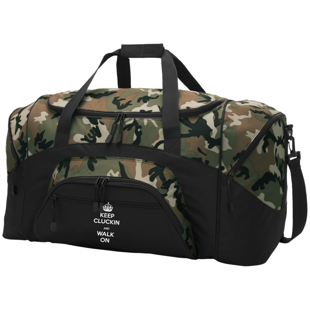 Keep Kluckin and Walk On BG99 Colorblock Sport Duffel