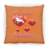MY LOVE WALKS (Pleasure) ZP14 Small Square Pillow