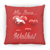 MY LOVE WALKS (Pleasure) ZP16 Medium Square Pillow