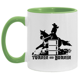 TURNIN AND BURNIN BARREL RACING 4HORSE AM11OZ 11 oz. Accent Mug