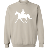 Missouri Fox Trotter WITH MALE RIDER WHITE G180 Crewneck Pullover Sweatshirt
