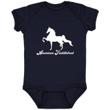 AMERICAN SADDLEBRED (DESIGN 1) WHITE 4HORSE 4424 Infant Fine Jersey Bodysuit
