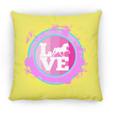 TWH PLEASURE BLEACH SPLATTER PINK TEAL ZP14 Small Square Pillow