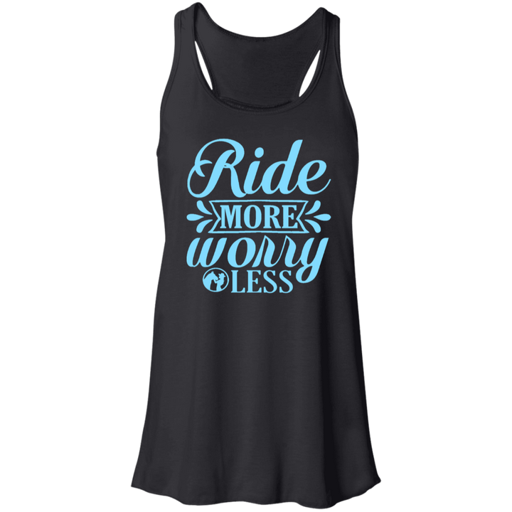 RIDE MORE WORRY LESS B8800 Flowy Racerback Tank