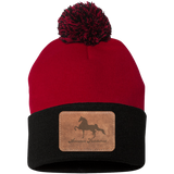 AMERICAN SADDLEBRED ON LEATHER SP15 Pom Pom Knit Cap - Patch