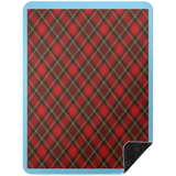 RED TARTAN BSHL Premium Black Sherpa Blanket 60x80