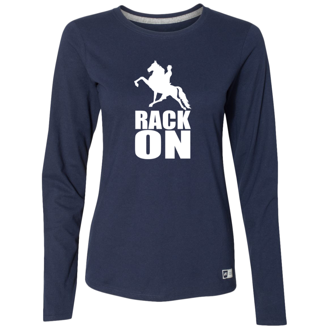 RACK ON RACKING (WHITE ART) 64LTTX Ladies’ Essential Dri-Power Long Sleeve Tee