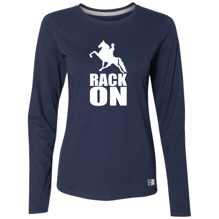 RACK ON RACKING (WHITE ART) 64LTTX Ladies’ Essential Dri-Power Long Sleeve Tee