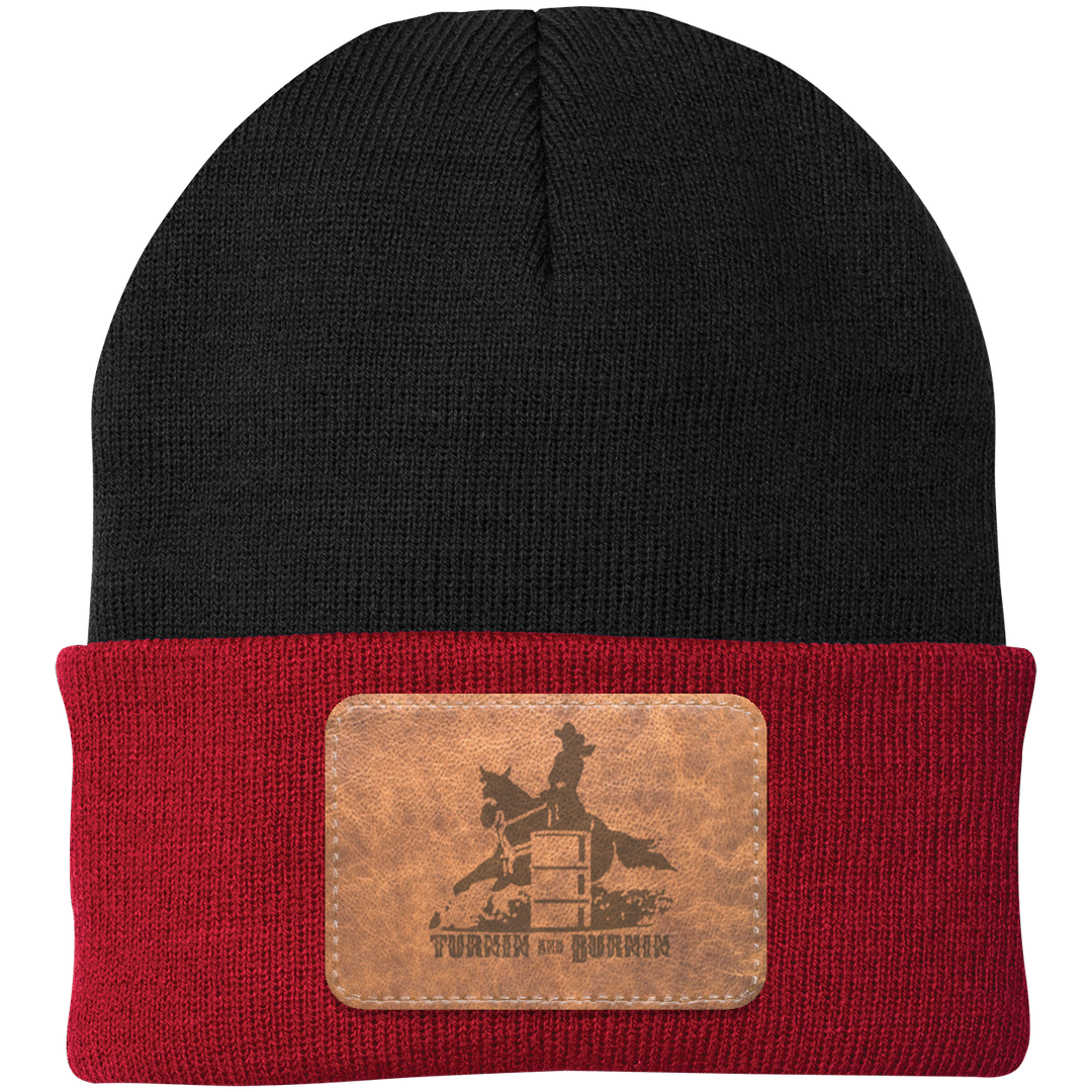 TURNIN AND BURNIN ON LEATHER CP90 Knit Cap - Patch