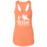 I RIDE A WALKING HORSE B (WHITE) NL1533 Ladies Ideal Racerback Tank