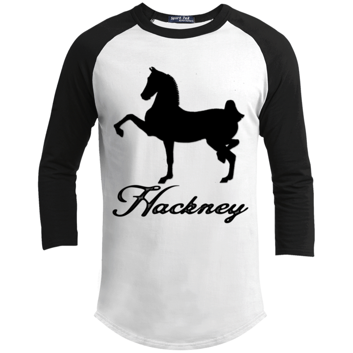 HACKNEY DESIGN 1 (black) 4HORSE YT200 Youth 3/4 Raglan Sleeve Shirt