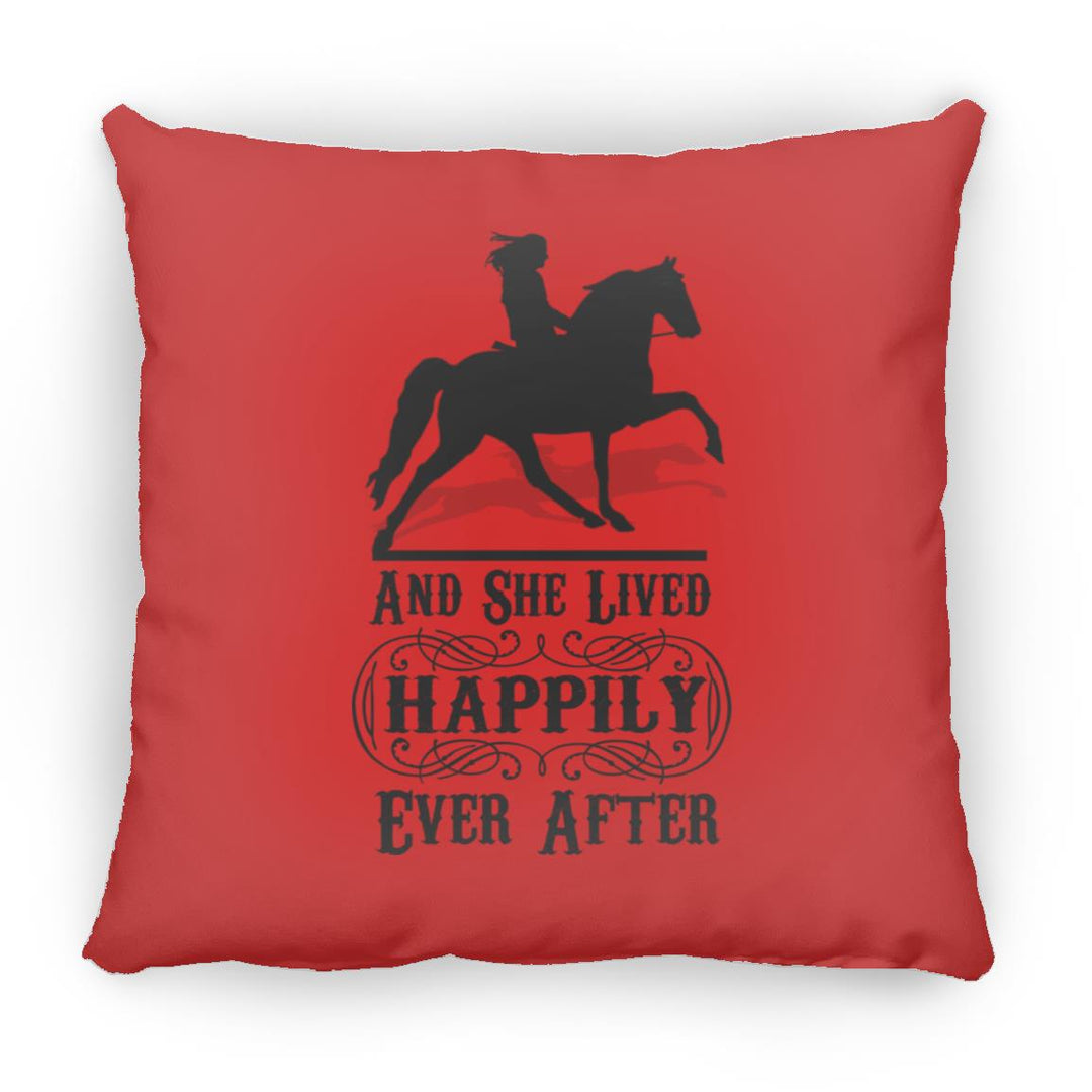 HAPPILY EVER AFTER (TWH Pleasure) Blk ZP18 Large Square Pillow