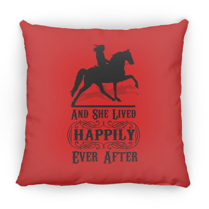 HAPPILY EVER AFTER (TWH Pleasure) Blk ZP18 Large Square Pillow