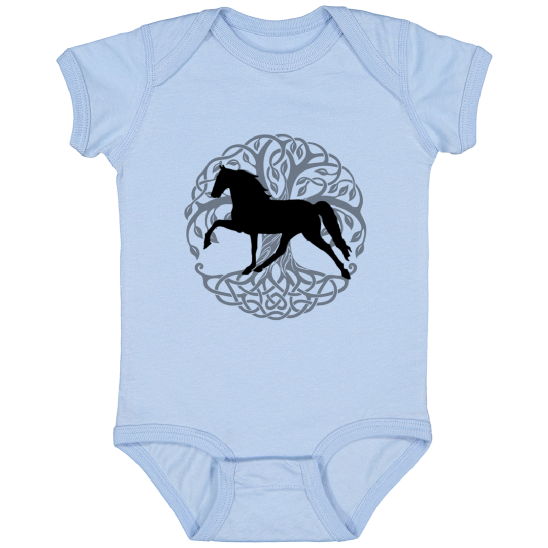 Tennessee Walking Horse PLEASURE TREE OF LIFE 4424 Infant Fine Jersey Bodysuit
