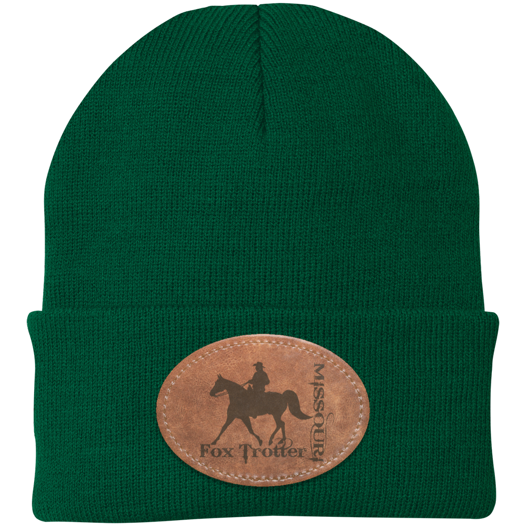 MISSOURI FOX TROTTER ON LEATHER CP90 Knit Cap - Patch