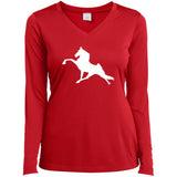 Tennessee Walking Horse Performance (WHITE) LST353LS Ladies’ Long Sleeve Performance V-Neck Tee