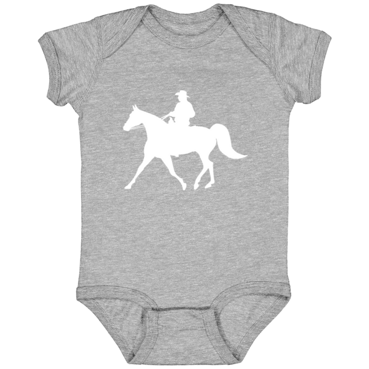 Missouri Fox Trotter WITH MALE RIDER WHITE 4424 Infant Fine Jersey Bodysuit