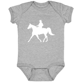 Missouri Fox Trotter WITH MALE RIDER WHITE 4424 Infant Fine Jersey Bodysuit