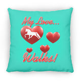 MY LOVE WALKS (Pleasure) ZP14 Small Square Pillow