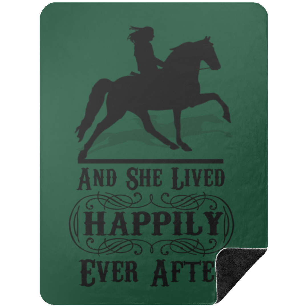 SHE LIVED HAPPILY EVER AFTER BLANKET TWH PLEASURE BSHL Premium Black Sherpa Blanket 60x80