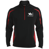 MISSOURI FOX TROTTER (white) 4HORSE ST851 Men's Sport Wicking Colorblock 1/2 Zip