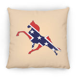 Rebel on the Rail Tennessee Walking Horse Performance ZP16 Medium Square Pillow