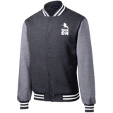 RACK ON RACKING (WHITE ART) ST270 Fleece Letterman Jacket