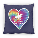 SHE FOUND HER LOVE TWH PLEASURE HEART ZP18 Large Square Pillow