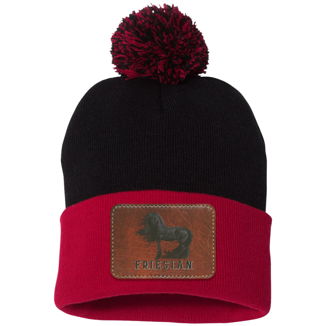 FRIESIAN ON LEATHER SP15 Pom Pom Knit Cap - Patch