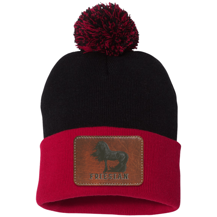 FRIESIAN ON LEATHER SP15 Pom Pom Knit Cap - Patch