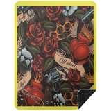 VINTAGE TAT 3 BSHL Premium Black Sherpa Blanket 60x80