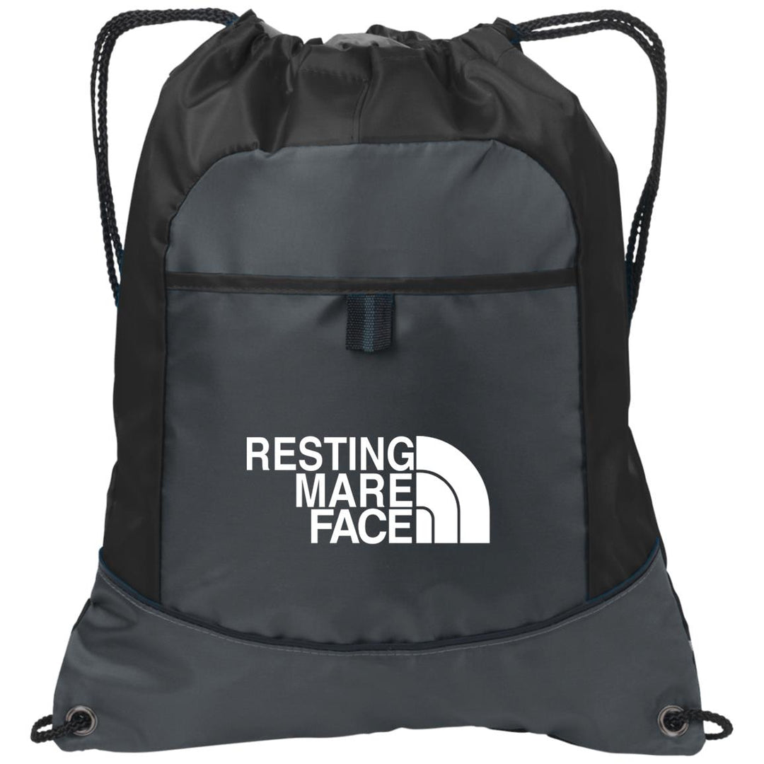 RESTING MARE FACE (white) BG611 Pocket Cinch Pack