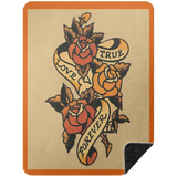 VINTAGE TAT 1 BSHL Premium Black Sherpa Blanket 60x80