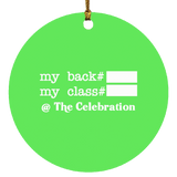 MY NUMBERS AT CELEBRATION (WHT) SUBORNC Circle Ornament