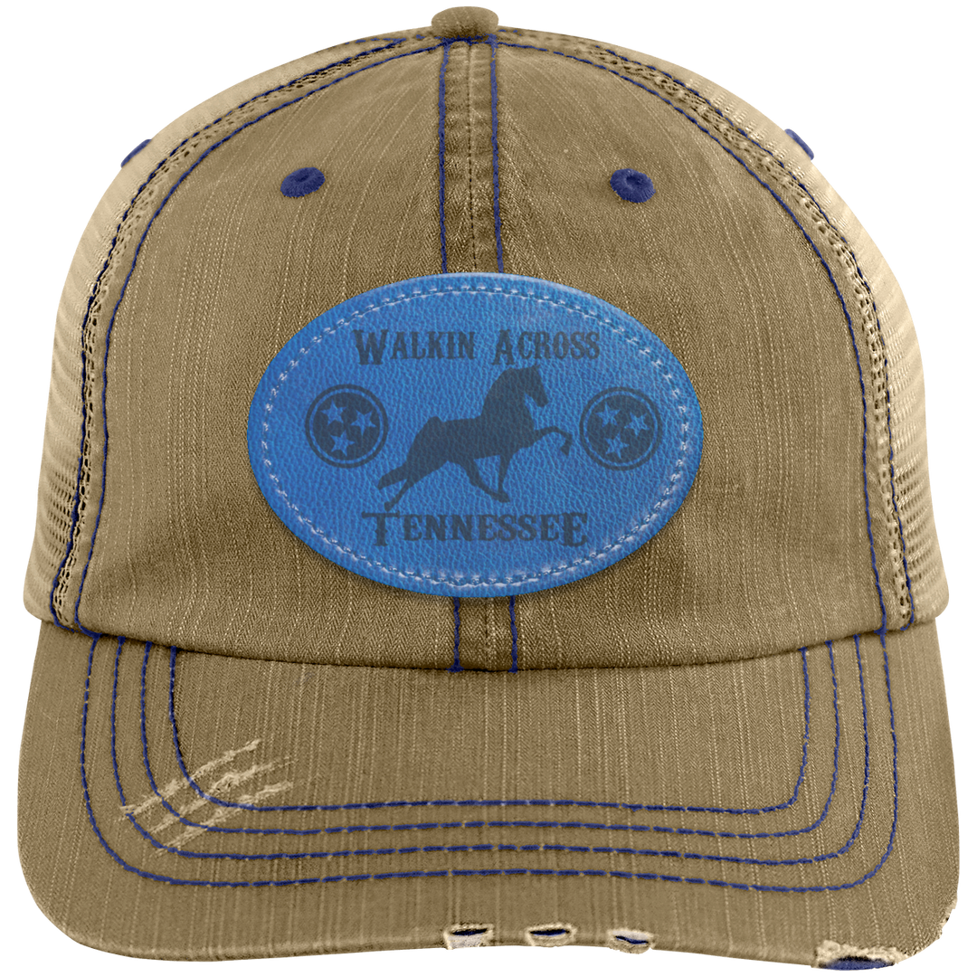 WALKIN ACROSS TENNESSEE TWH 6990 Distressed Unstructured Trucker Cap - Patch