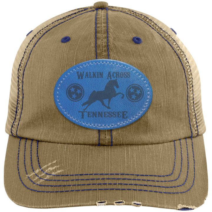 WALKIN ACROSS TENNESSEE TWH 6990 Distressed Unstructured Trucker Cap - Patch