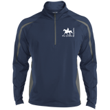 MISSOURI FOX TROTTER (white) 4HORSE ST851 Men's Sport Wicking Colorblock 1/2 Zip